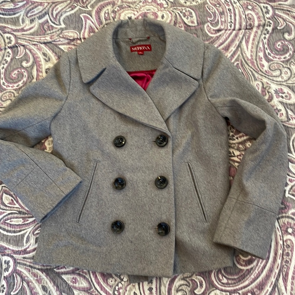 Merino Wool Poly Blend Coat